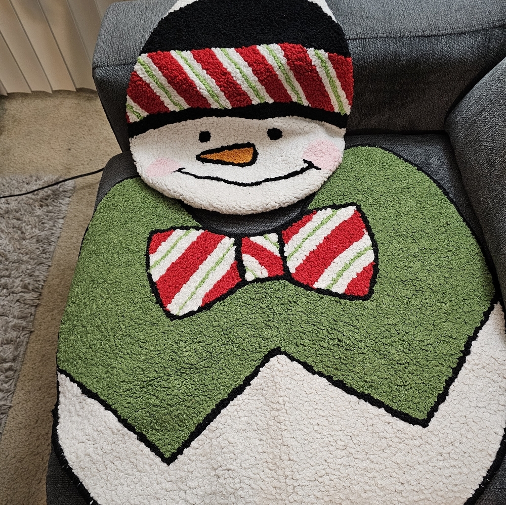 Snowman Bath Rug Set
